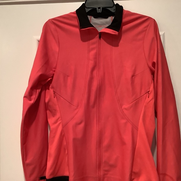 Gore Running Wear Jacket Windstopper Soft Shell Pink Full Zip Multiple Pocket - Picture 2 of 12